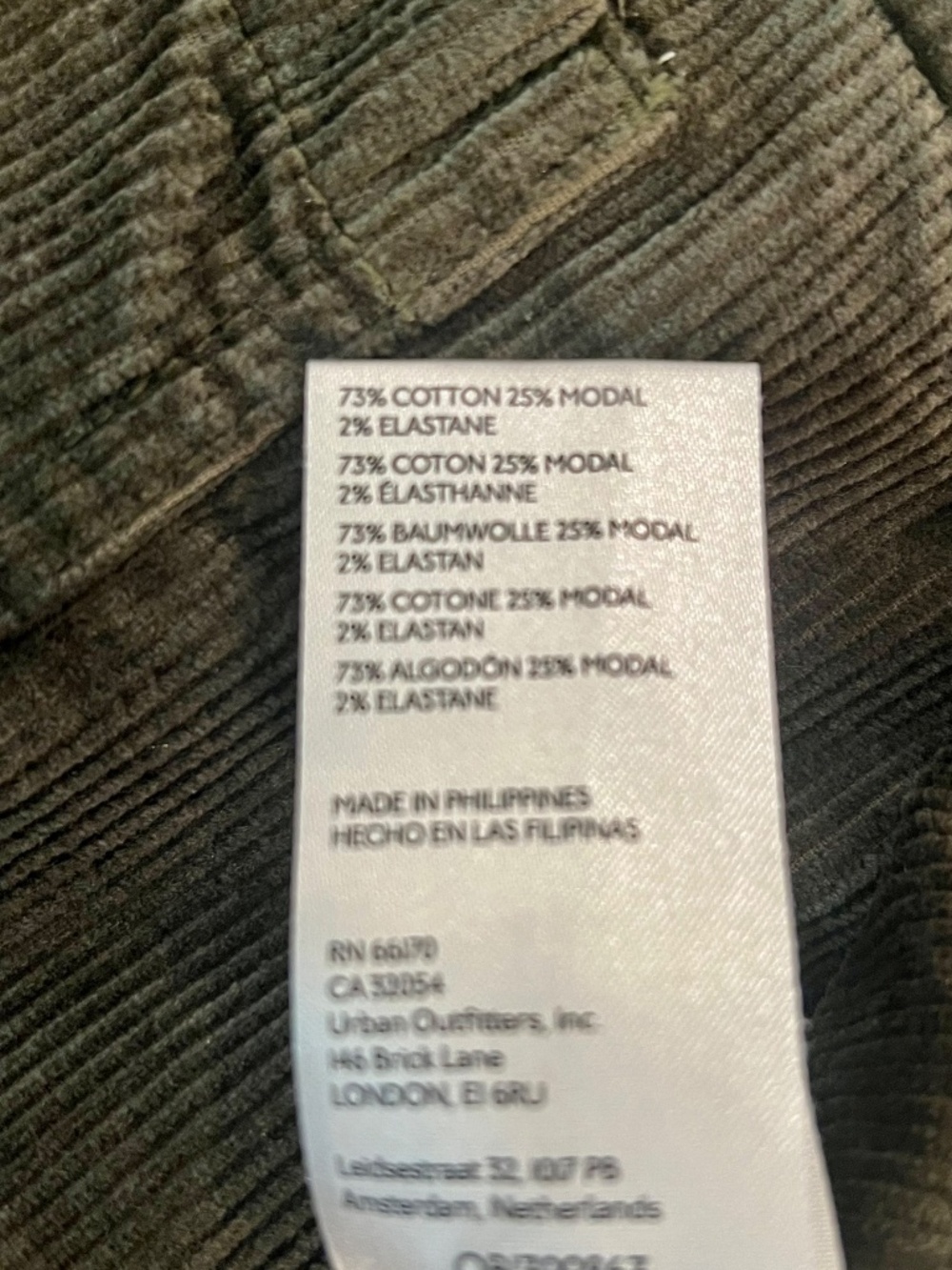 Anthropologie Maeve Collette Dark Green Corduroy Cropped Pants, Sz 27 - Picture 7 of 9